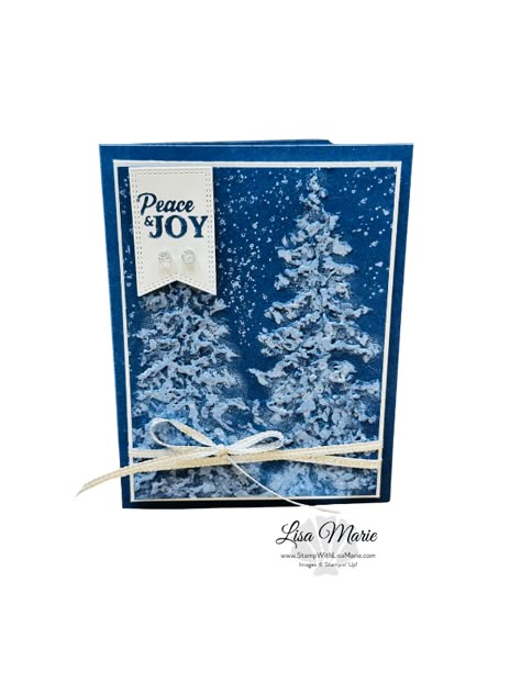 Painted Trees 3D Embossing - Lisa Marie Smith, Stampin' Up! Demonstrator Christmas Family Ideas, Xmas Cards To Make, Watercolour Winter, Christmas Eve Night, Winter Card Ideas, Christmas Cards 2017, Paper Craft Christmas, Painted Trees, Christmas Cards 2018