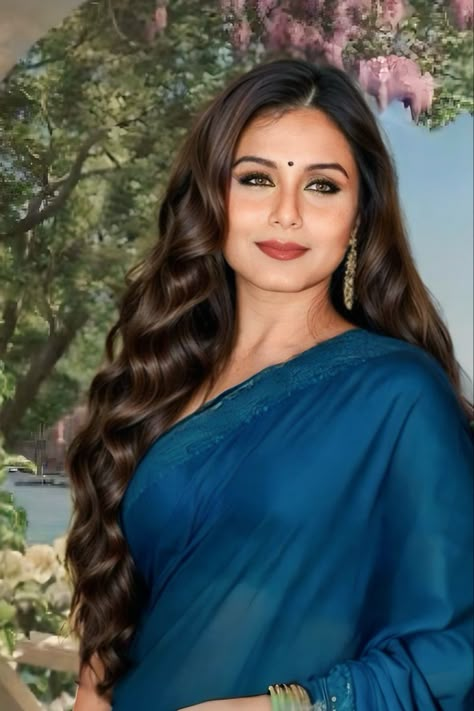 #ranimukherjee Rani Mukerji Saree, Rani Mukherji, Actress Style, Zarine Khan, Rani Mukherjee, Rani Mukerji, Married Women, Backless Blouse Designs, Desi Outfits