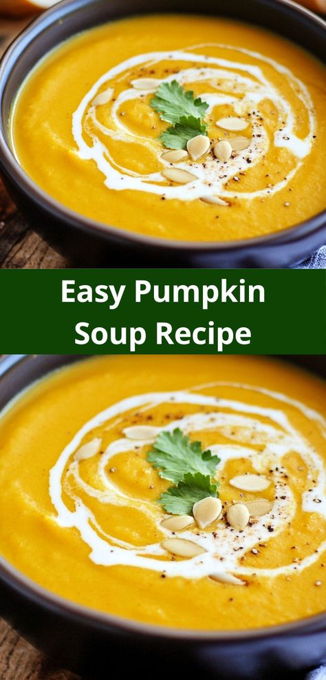 Looking for dinner ideas? Our Easy Pumpkin Soup Recipe is a flavorful choice in pumpkin soup recipe options, great for easy dinner recipes or lunch ideas to enjoy with family. Simple Pumpkin Soup, Easy Pumpkin Soup Recipe, Pumpkin Soup Recipes, Easy Pumpkin Soup, Creamy Pumpkin Soup Recipe, Pumpkin Soup Recipe Easy, Pumpkin Soup Easy, Quick Soup Recipes, Creamy Pumpkin Soup