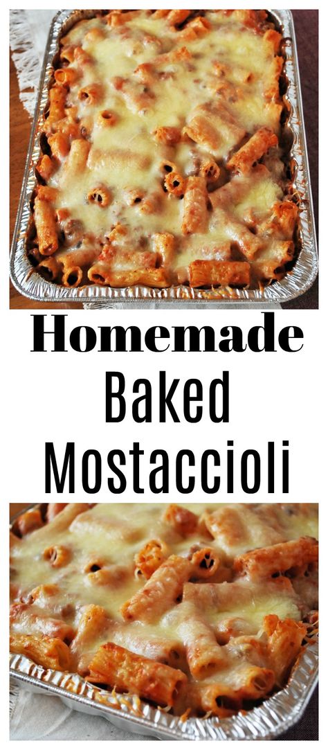 Homemade Baked Mostaccioli Homemade Mostaccioli Recipe, Pasta Mostaccioli Recipe, Mastacholli Recipe, Best Mostaccioli Recipe, Baked Mostaccioli Recipe Easy, Pasta Bakes Recipes, Baked Mostaccioli Recipe, Mostaccioli Recipe, Baked Mostaccioli