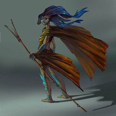 ArtStation - Aquatic People, Lisa Heidhoff Aquatic Humanoid Creature Design, Aquatic Humanoid, Inktober Sketches, Aquatic Art, Humanoid Creatures, Creature Design, Art Design, Fictional Characters, Art