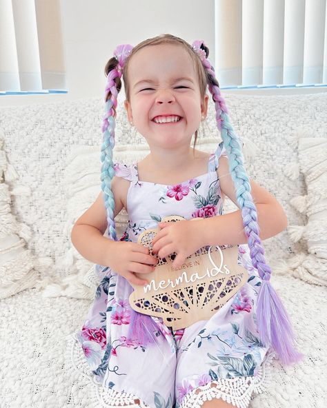 Mermaid hair don’t care 🧜‍♀️ Feature @mysweetrosie_ How gorgeous are these tie-in hair extensions from @oceanwavebraids 😍 Perfect for your little mermaid or princess!👑 . . #Mermaid #MermaidHair ##mermaidhairdontcare #HairTransformation #HairGoals #hairextentions #hairbraidsextension #hairbraids #reusablebraids #kidshairstyle #aussiebrandreps #australianbrandreps #australianrepsinfluencers Kids' Hairstyles, Princess Mermaid, Hair Extentions, Mermaid Hair, Hair Transformation, Little Mermaid, Hair Goals, The Little Mermaid, Hair Extensions