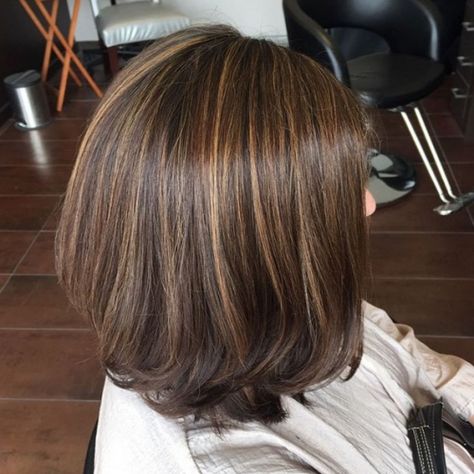 60 Hairstyles Featuring Dark Brown Hair with Highlights Brown Bob With Highlights, Babylights Brunette, Ash Gray Hair Color, Dark Brown Hair With Highlights, Brown Bob Hair, Dark Brown Hair Balayage, Natural Brown Hair, Highlights For Dark Brown Hair, Short Hair Highlights