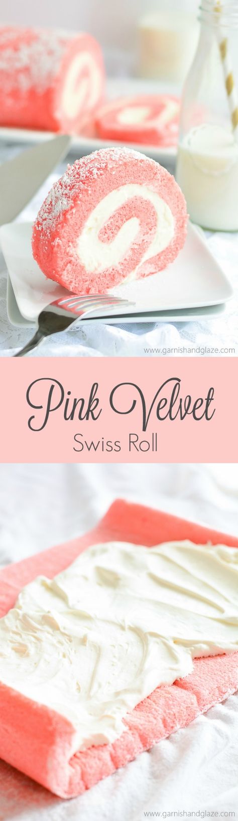 Impress your family and friends with this yummy creamy filled Pink Velvet Swiss Roll that is a lot easier to make than you might think. Pagan Food, Pink Velvet Cake, Birthday Cake Pink, Bakery Goods, Kek Lapis, Roll Cakes, Future Chef, Cake Rolls, Cake Roll Recipes