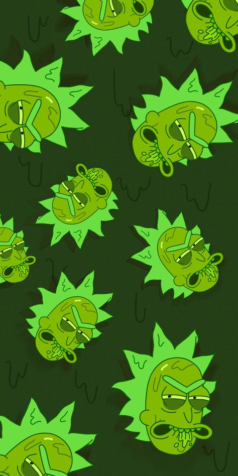 Rick and Morty Phone Wallpaper - Dope Wallpaper with Toxic Rick 🦠 Rick And Morty Phone Wallpaper, Toxic Rick, Ips Wallpapers, Dope Wallpaper, Rick And Morty Image, Rick And Morty Stickers, Green Wallpapers, Rick I Morty, Rick And Morty Poster