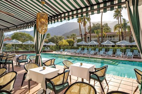 Poolside Food, Palm Springs Restaurants, Palm Springs Hotel, Palm Springs Bachelorette, Private Lounge, Cathedral City, The Colony, Hotel Pool, Palm Desert