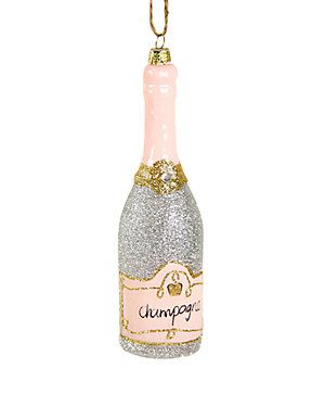 Rue La La — Up to 50% Off The Christmas Decoration Shop: Ornaments, Trees, & Indoor Decor Hanukkah Bush, Glitter Champagne Bottles, Heirloom Ornaments, Glitter Champagne, Cody Foster, Glitter Ornaments, Champagne Bottles, Champagne Bottle, Holiday Decor Christmas