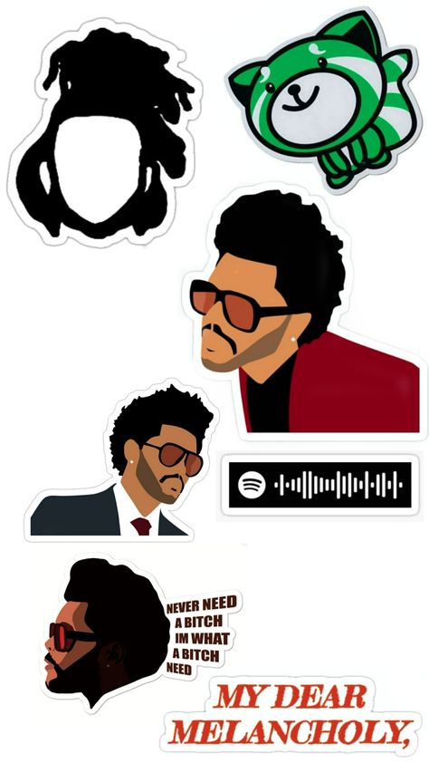 The Weeknd Stickers Printable, Weeknd Stickers, The Weeknd Birthday, The Weeknd Drawing, Weekend Stickers, Weekend Aesthetic, Mobile Stickers, The Weeknd Poster, Creative Iphone Case