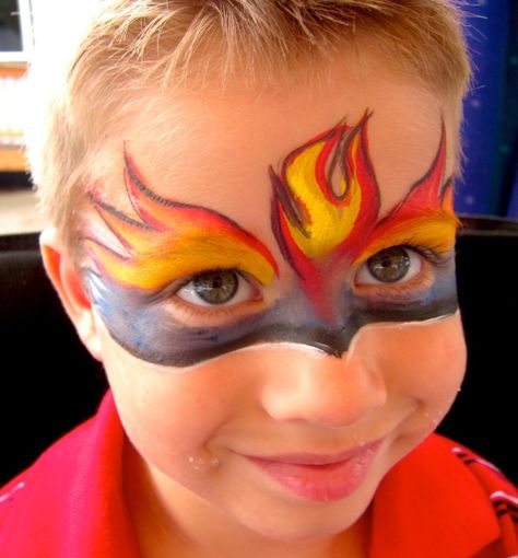 Mask Face Paint, Body Painting Festival, Face Painting For Boys, Harry Potter Face, White Eyeshadow, Face Painting Easy, Kids Face Paint, Firetruck Birthday, Face Painting Halloween