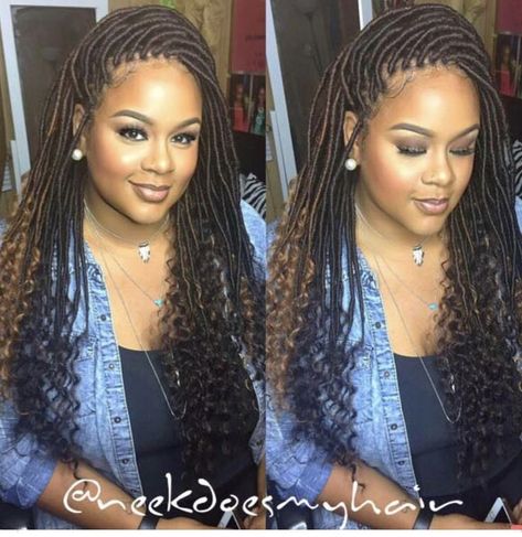 Perfect | Faux locs hairstyles, Crochet braids hairstyles, Hair styles Hairstyles Kenya, Goddess Locs Crochet, Faux Locs Styles, Goddess Faux Locs, Faux Loc, Crochet Faux Locs, Awesome Crochet, Faux Locks, Locs Crochet