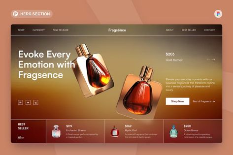 Perfume Store Hero Image, Graphic Templates - Envato Elements Perfume Website Design, Perfume Graphic Design, Sticker Ig, Hero Section, Image Graphic, Hero Image, Figma Template, Ecommerce Web Design, Perfume Store