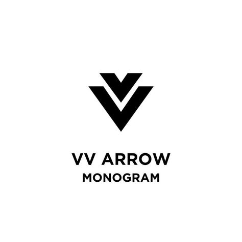 simple arrow monogram initial letter vv vector logo icon illustration design Vv Monogram Logo, Vv Logo Design Letter, Vv Logo, Museum Branding, Letter Icon, Exhibition Museum, Airport Parking, Simple Logo Design, Monogram Logo Design