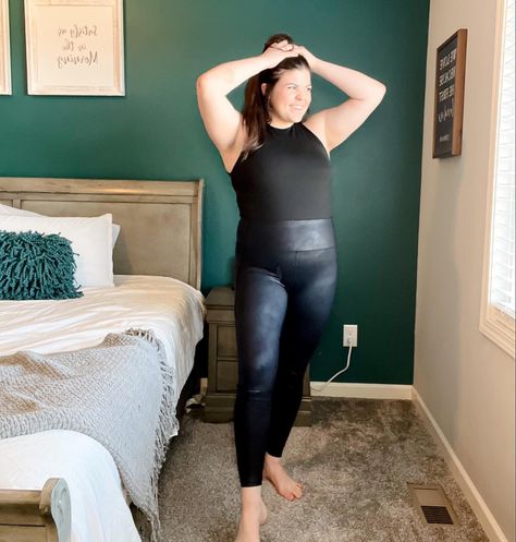 Faux leather leggings from Amazon #midsize Faux Leather Leggings Outfit, Leather Leggings Outfit, Crz Yoga, Leggings Outfit, Teacher Style, Black Kitchens, Faux Leather Leggings, Leather Leggings, Yoga Women