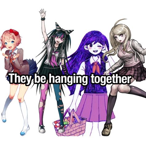 Vocaloid Funny, Danganronpa Funny, Dark Jokes, Danganronpa Memes, Fandom Crossover, Having No Friends, Fandom Memes, Literature Club, Im Going Crazy