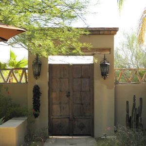 Landscape Design and Construction by Sonoran Gardens, Inc. | Tucson, Arizona Mediterranean Entrance, Tucson Landscaping, Rustic Mediterranean, Landscape Maintenance, Landscape Construction, Patio Wall, Brick Patios, Green Valley, Design Landscape