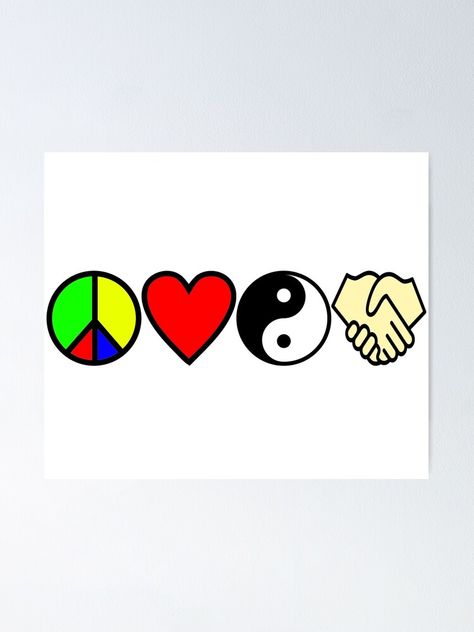 Peace Love Unity Respect Tattoo, Respect Symbol, Peace Symbol Art, Peace Symbol Aesthetic, Peace Love Harmony Tattoo, Peace Wallpaper Symbol, Love Symbols, Sale Poster, I Tattoo