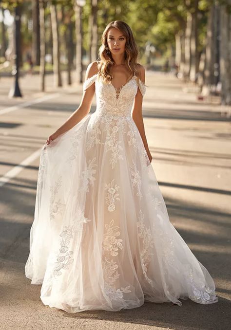 You can't go wrong with these styles for an outdoor celebration. Rustic Wedding Dresses Country, A Country Wedding, Pretty Wedding Dresses, Cute Wedding Dress, Rustic Wedding Dresses, Country Wedding Dresses, Dream Wedding Ideas Dresses, A Wedding Dress, A Line Gown