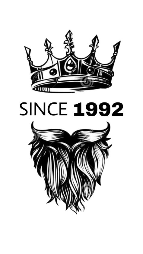 Beard Logo Design, King Crown Tattoo, Letter S Tattoo, Engine Tattoo, Beard King, King Tattoo, Beard Logo, Coffee Shop Branding, Image King