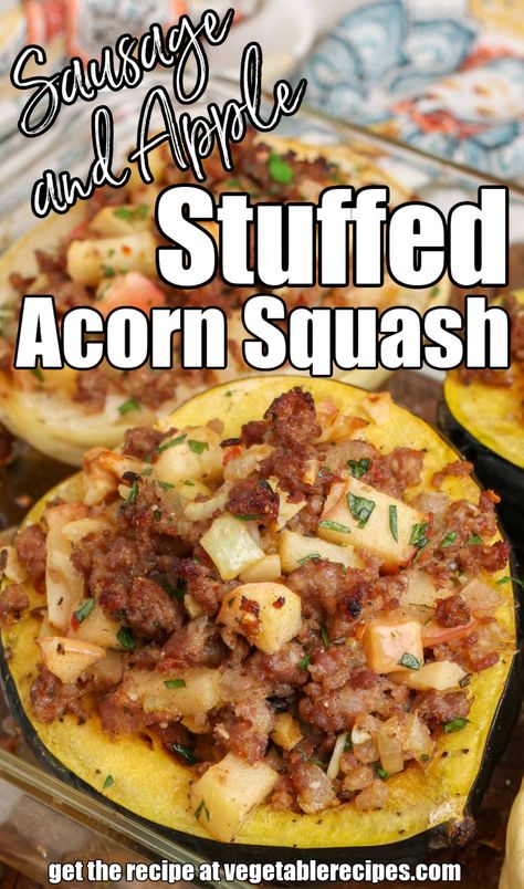 Sausage And Apple Stuffed Acorn Squash, Acorn Squash Dinner, Apple Stuffed Acorn Squash, Lowcarb Meals, Squash Dinner, Sausage Stuffed Acorn Squash, Asian Steak Bites, How To Cook Squash, Butternut Recipes