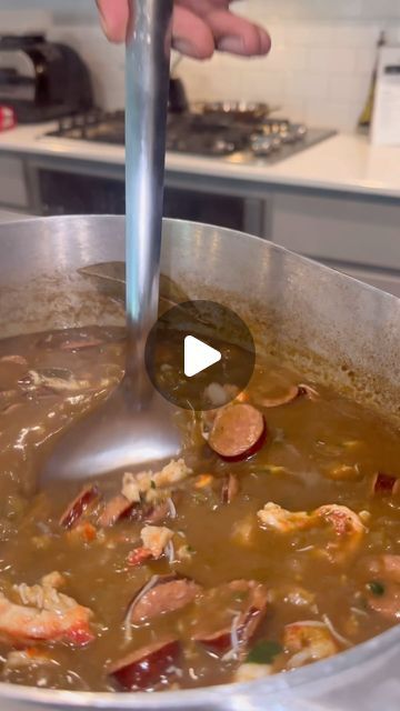 Cordarrius Green on Instagram: "Seafood Gumbo 🔥  Comment “gumbo recipe” to get link to full recipe sent to your DM." Seafood Gumbo Recipe Easy New Orleans, Chicken Shrimp And Sausage Gumbo, Green Gumbo Recipe, Quick Gumbo Recipe, Easy Gumbo Recipe Simple, Seafood Gumbo Recipe Louisiana, Gumbo Greens Recipe, Louisiana Gumbo Recipe Authentic, Shrimp Gumbo Recipe Easy