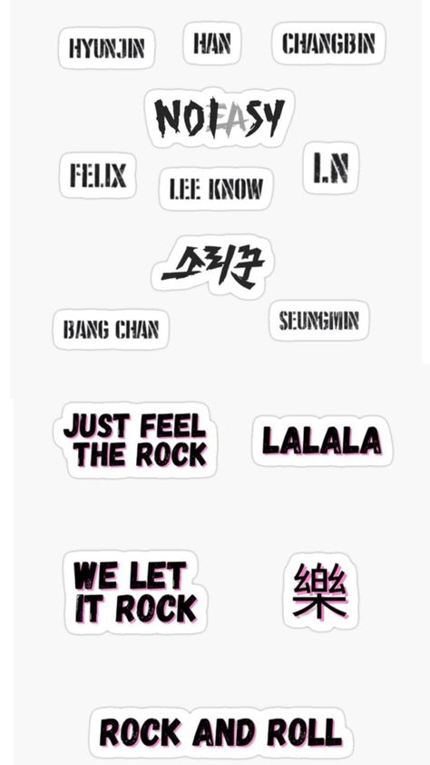 Stray Kids Stickers Printable, Kids Stickers Printable, Stray Kids Stickers, Kpop Tattoos, Kpop Diy, Pop Stickers, Pop Posters, How To Make Stickers, Stickers Printable