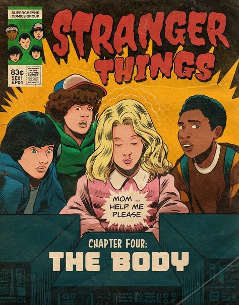 Stranger Things Episode 4, Comic Book Style Art, Brother Presents, Pop Culture Icons, Grunge Posters, Pop Characters, Stranger Things Poster, Comic Book Art Style, Comic Cover