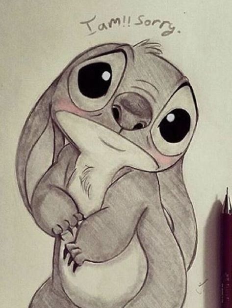 Disney Drawings Sketches, Lilo And Stitch Drawings, Cute Disney Drawings, Stitch Drawing, Disney Art Drawings, Pencil Drawings Easy, Disney Tattoos, Cool Art Drawings, Anime Boys