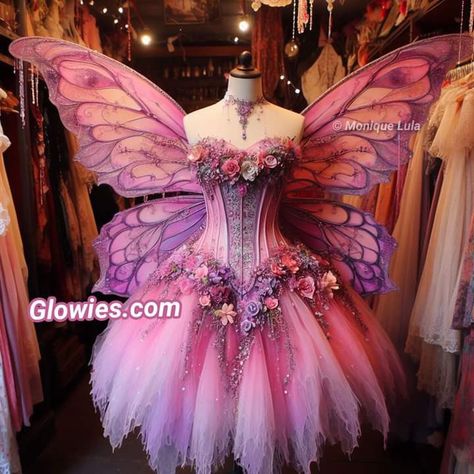 Flower Fairy Costume Women, Hot Pink Fairy Costume, Butterfly Fairy Outfit, Barbie Fairy Costume, Fairy Dress Diy, Fairy Dress Pink, Butterfly Barbie, Pink Fairy Costume, Pink Fairy Dress