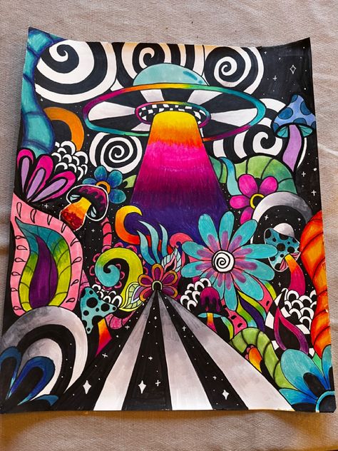 Trippy, psychedelic, space, mushroom, poster Trippy Designs To Draw, High Paint Ideas Trippy, Trippy Acrylic Painting, Trippy Draws, Trippy Drawing Ideas Easy, Trippy Space, Witch Painting, Trippy Drawings, Trippy Designs