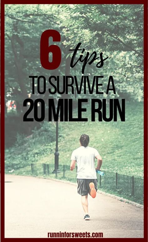 Try these 6 strategies to conquer your 20 mile run during marathon training! Check out everything you need to know for long run fueling, recovery and more. #longrun #marathontraining 20 Mile Training Plan, Half Marathon Motivation, Marathon Training Motivation, Beginner Half Marathon Training, Beginner Runner Tips, Long Distance Running Tips, Half Marathon Tips, Marathon Training For Beginners, Running Recovery