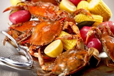 Louisiana Blue Crab Boil with Corn and Potatoes Recipe | Louisiana Seafood Blue Crab Recipe, Blue Crab Recipes, Cajun Cooking Recipes, Corn And Potatoes, Jelly Salad, Cajun Dirty Rice, Vegetable Gravy, Crab Recipe, Louisiana Seafood