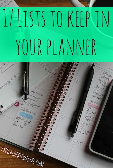 17 lists you can keep in your planner — Frugal Debt Free Life Planer Organisation, How To Bullet Journal, Digital Bullet Journal, To Do Planner, Planner Tips, Time Time, Memo Boards, Planner Inspiration, Diy Planner