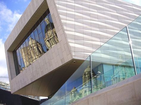 Reflections in the Museum of #Liverpool Modern Museum, Liverpool Docks, Modern Times, North West, 21st Century, Liverpool, The City, The Story, Louvre