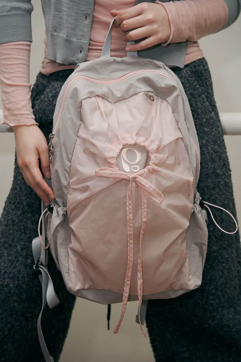 Designer fashion, Seoul-fully created | W Concept String Pocket, Pretty Bags, Pink Backpack, 가을 패션, Cute Bags, The Circle, Bago, Laptop Backpack, Fitness Inspo