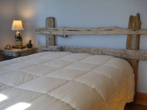 Driftwood Headboard, Cheap Diy Headboard, Rustic Farm Table, Driftwood Furniture, Farmhouse Style Furniture, Family Room Furniture, Kitchen Table Wood, Metal Bed Frame, Beautiful Ocean