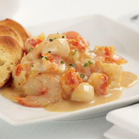 Shrimp And Potatoes, Seafood Newburg, Mignon Steak, Scallop Dishes, Lobster Dishes, Shrimp Scallops, Drain Pipes, Shrimp And Grits, Scallop Recipes