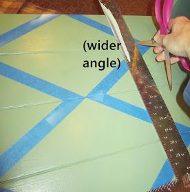 smartgirlstyle: How to Paint a Harlequin Diamond How To Paint Harlequin Pattern Diy, Painters Tape Design, Harlequin Pattern, Whimsical Painted Furniture, Stencil Furniture, Mackenzie Childs, Painting Furniture Diy, Painters Tape, Spray Painting