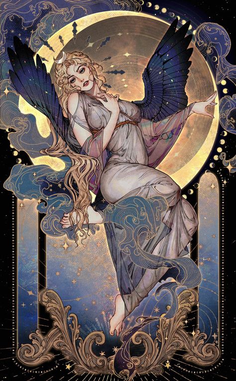 Illustration Kunst, Mucha Art, Arte Peculiar, Art Nouveau Illustration, Hur Man Målar, Arte Inspo, Arte Fantasy, Art And Illustration, 판타지 아트