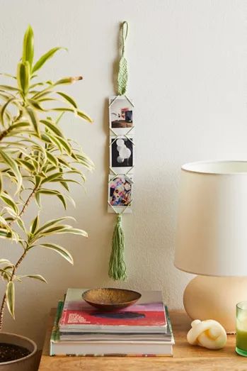 macrame Circle Macrame Wall Hanging, Macrame Wall Hanging Ideas, Urban Outfiters, Macrame Mirror, Simple Macrame, Instax Photos, Pinterest Contest, Mini Photo Albums, Small Macrame