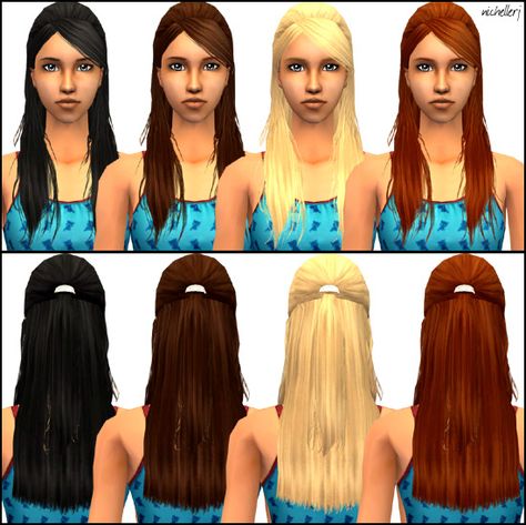 Mod The Sims - XM Barrette Hair Retexture Sims 2 Makeup, Ts2 Hair, Sims 2 Cc, Sims 2 Hair, Mod Hair, Ts2 Cc, Sims Builds, Hair 101, The Sims 2