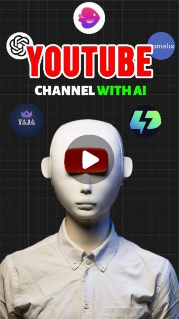 Trywithmark on Instagram: "A.I to start faceless youtube channel in 5steps 🤖 . 🚀 Ready to launch your faceless YouTube channel with the power of AI? Follow these five simple steps! Step 1: Discover cool channel ideas with ChatGPT's creativity. Step 2: Find your channel's perfect name on Namelix. Step 3: Craft a stunning logo using Logo Diffusion Step 4: Create engaging videos effortlessly on InVideo.io—just describe your content and let it generate videos with voiceovers and captions. Step 5: Optimize your video with Taja AI for titles, descriptions, tags, and thumbnails. Get the full list of AI tools by commenting "AI" for a direct message! 🤖✨ . #ai #aitools #contentcreator #youtuber #freeai #viralai #aiartificialintelligence" Faceless Youtube Channel, Faceless Youtube, Youtube Names, Channel Ideas, Video Projection, Describe Yourself, Video Editor, Instagram A, Youtube Channel