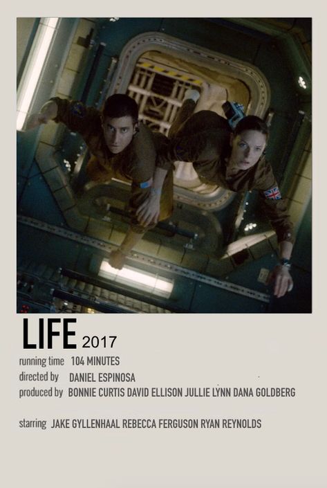 Life Movie Poster, Movie Poster Room, Life Movie, Rebecca Ferguson, Poster Room, Jake Gyllenhaal, Running Time, Ryan Reynolds, Film Posters