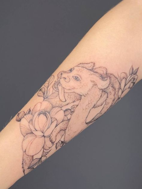 Never Ending Story Tattoo Ideas, The Never Ending Story Tattoo, Falkor The Neverending Story Tattoo, Falkor Tattoo, Never Ending Story Tattoo, Tattoos 2023, Story Tattoo, Tattoo 2024, Never Ending Story