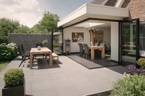 9 Alternatives To Bifolding Doors - Aluminium Trade Supply Corner Bifold Doors, Bifold Doors Onto Patio, External Sliding Doors, Bifolding Doors, Glass Bifold Doors, Corner Door, Sliding Folding Doors, House Extension Design, Door Catches