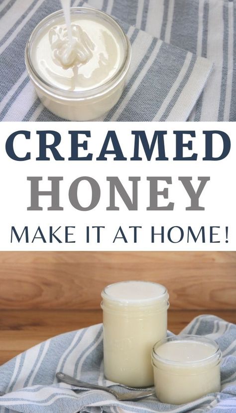 Vanilla Creamed Honey, How To Cream Honey, Diy Whipped Honey, Cinnamon Creamed Honey Recipe, How To Make Whipped Honey, Creamed Honey Uses, Whipped Honey Recipe, Creamed Honey How To Make, Honey Products Ideas