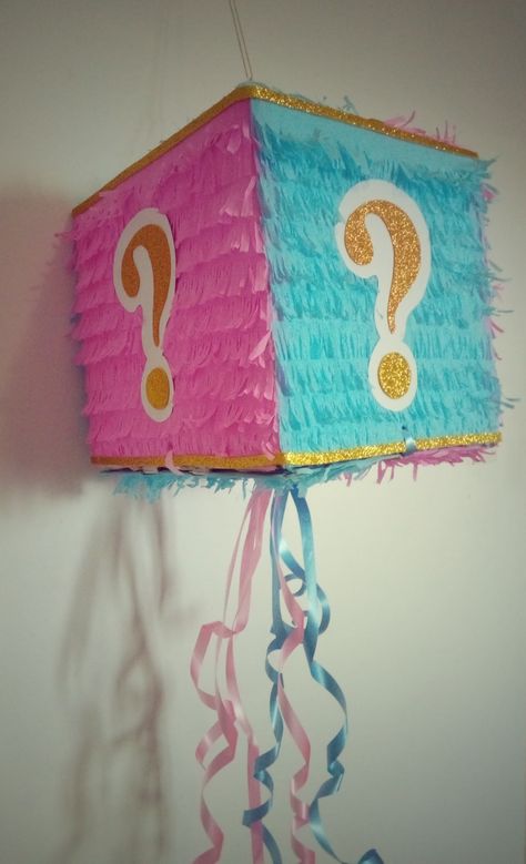 Follow me on Instagram as @MMPinatas Piñata Gender Reveal, Ice Cream Cone Craft, Gender Reveal Pinata, Gender Reveal Cake Topper, Montessori Books, Piñata Ideas, Diy Pinata, Baby Reveal Party, Unisex Baby Shower