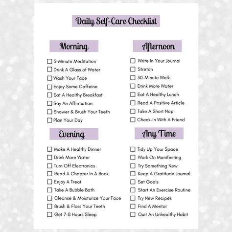 Daily Self Care Checklist, Day at A Glance, 1 Page Wellbeing Planner, Selfcare Wellbeing Tracker, Self Love Printable, Mindful Template - Etsy Daily Self Care Checklist, Day At A Glance, 5 Minute Meditation, Daily Self Care, Self Care Checklist, Wellness Planner, Habit Tracker Printable, Checklist Printable, Day Schedule