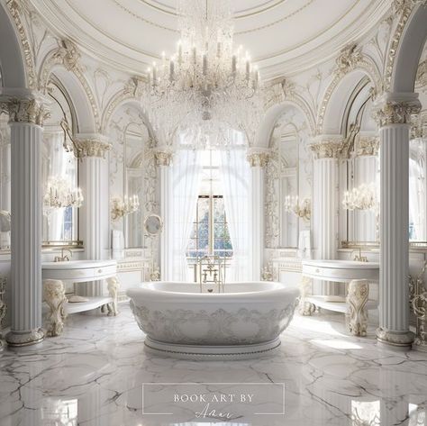 Mansion Bathrooms Luxury, Bathroom Vanity Trends, Small Luxury Bathroom, Royal Manor, Royal Bathroom, Houses Mansions, Bathroom Suites, Lifestyle Ideas, Mansion Interior