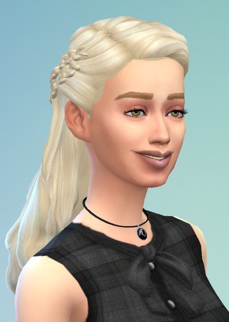 Birkschessimsblog: Daenerys Hairstyle • Sims 4 Downloads Daenerys Targaryen Hair, Daenerys Hair, Targaryen Hair, Royal Hairstyles, 4 Braids, David Sims, Pelo Sims, Sims 4 Mm Cc, Side Braid