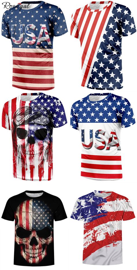 National Day Ideas, Addidas Shirts, Mens Cycling Clothes, American Flag Clothes, Ghost House, Cheap Mens Fashion, Tshirt Design Men, Mens Leggings, American Flag Print